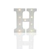 Alphabet &#039;H&#039; Marquee Battery Light Up Circus Letter, Warm White LEDs, 16cm