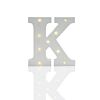 Alphabet &#039;K&#039; Marquee Battery Light Up Circus Letter, Warm White LEDs, 16cm