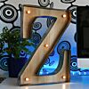 Wood & Metal 'Z' Battery Light Up Circus Letter, 41cm