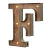 Wood & Metal 'F' Battery Light Up Circus Letter, 41cm