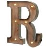 Wood & Metal 'R' Battery Light Up Circus Letter, 41cm