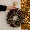 30cm Holly and Red Berries Christmas Wreath