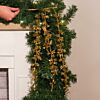 45cm Gold Glitter Drop Stem Christmas Tree Decoration, 4 Pack
