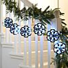 1.75m Infinity Christmas Garland with 6 Hanging Snowflakes