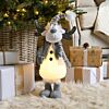 56cm Battery Standing Reindeer with Grey Jacket