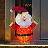 76cm Battery Operated Collapsible LED Santa Figure