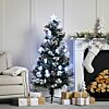 4ft Fibre Optic White House and Berry Christmas Tree