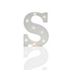 Alphabet 'S' Marquee Battery Light Up Circus Letter, Warm White LEDs, 16cm