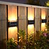 Solar Up and Down Wall Fence Light, Warm White LED, 2 Pack