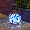 Solar Blown Glass LED Garden Lantern