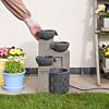 Solar & Plug-in Stone Effect Cascading Bowls Water Feature