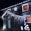 ConnectPro 2m Icicle Lights, 60 White LEDs, White Cable