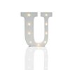 Alphabet 'U' Marquee Battery Light Up Circus Letter, Warm White LEDs, 16cm