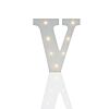Alphabet 'V' Marquee Battery Light Up Circus Letter, Warm White LEDs, 16cm