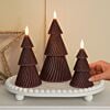 3 Red Wax LED Christmas Tree Candles
