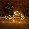 Black Frame Outdoor Light up Reindeer Doe & Fawn