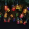 20 LED Victorian Lantern Outdoor Christmas Fairy Lights Battery Operated 2.4m