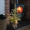 60cm Pre-Lit Mini Christmas Tree Battery Operated Warm White LEDs