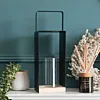 Black Metal Candle Lantern Holder 35cm