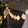 10 Paper Diamond Battery Fairy Lights Warm White LEDs 2m