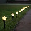 10 Star Stake Lights Battery Operated Christmas Garden Lights Warm White LEDs