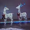 Iridescent Stag & Doe Outdoor Light up Reindeer