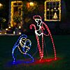 Outdoor Mary and Joseph Rope Light Christmas Silhouette