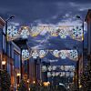 ConnectPro® 4m Snowflake Outdoor Commercial Christmas Light Cross Street Motif