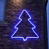 1.3m ConnectPro® Outdoor Blue LED Neon Flex Christmas Tree Silhouette, Connectable