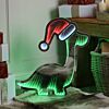 60cm Infinity Christmas Light Dinosaur with Santa Hat
