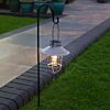 Solar Grey Fisherman Filament Effect Hanging Lantern Stake Light