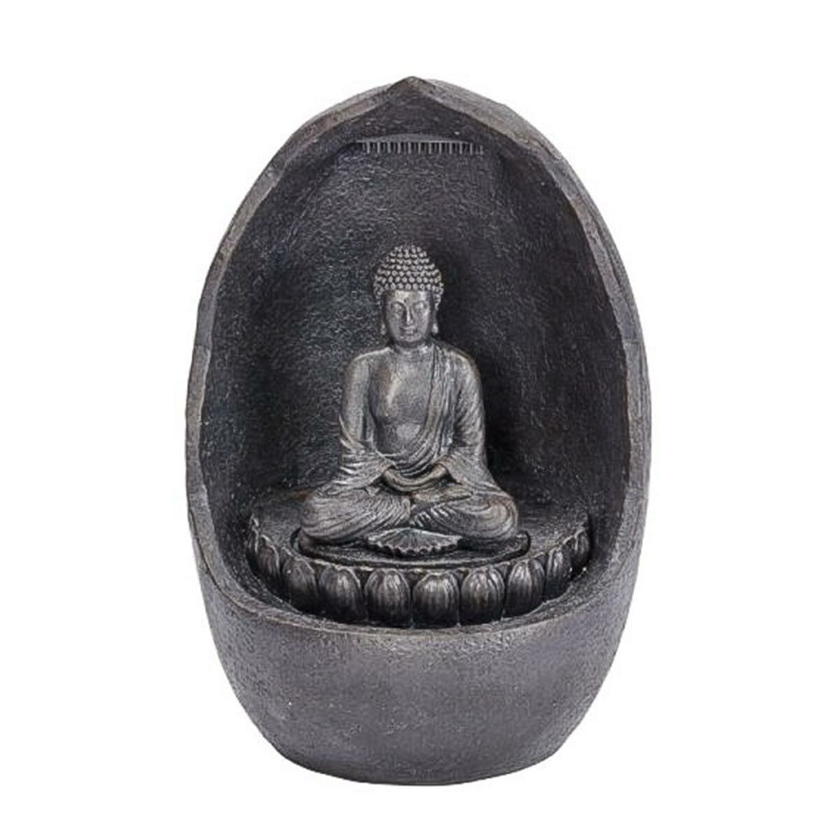 Hybrid Buddha Water Feature, Solar Powered with Back up Battery image 2