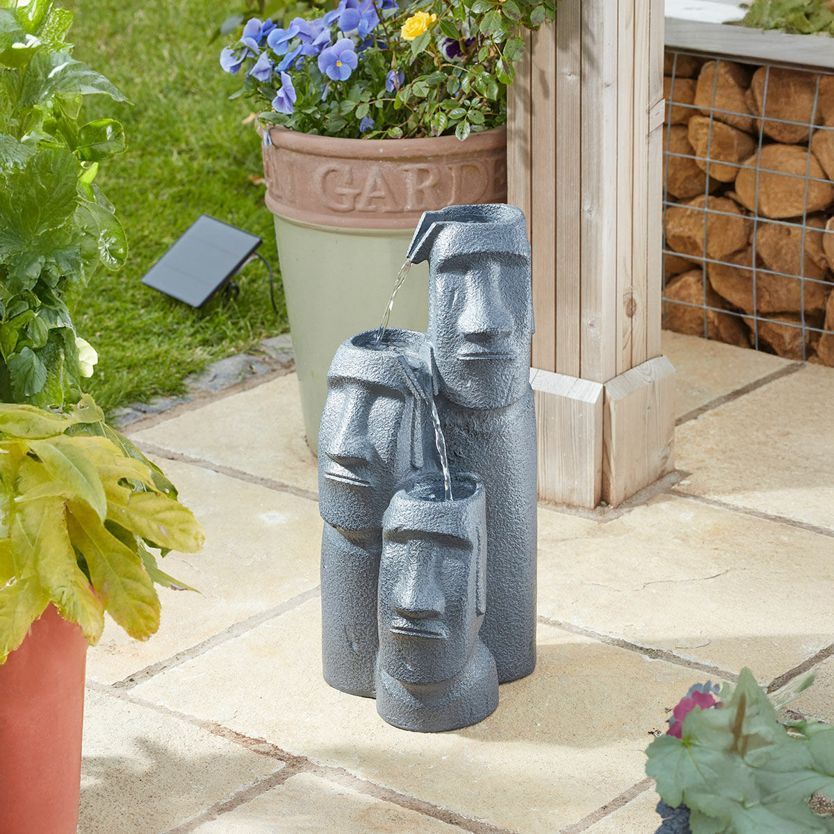 Solar Easter Island Falls Water Feature image 2