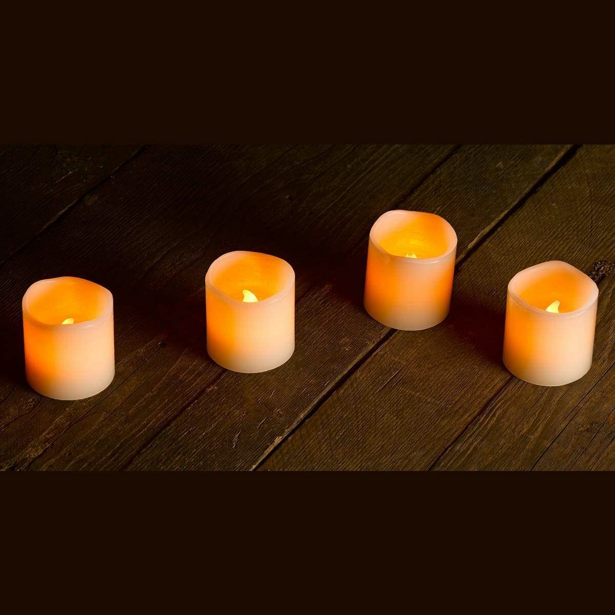 Outdoor Battery LED Flickering Candles, 4 Pack image 3