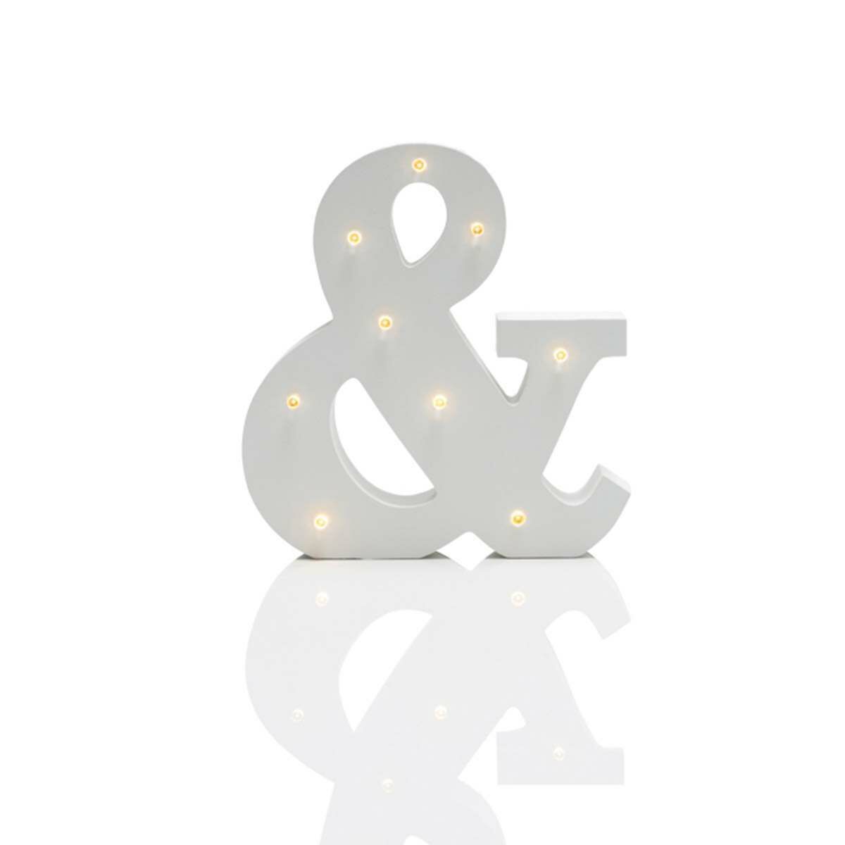 Alphabet '&' Marquee Battery Light Up Circus Letter, Warm White LEDs, 16cm image 5