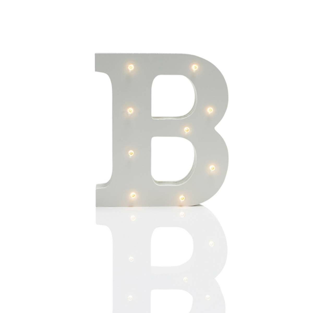 Alphabet 'B' Marquee Battery Light Up Circus Letter, Warm White LEDs, 16cm image 3