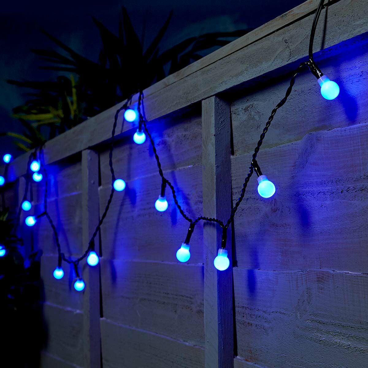 Solar Multi Function Berry Fairy Lights, 50 Blue LEDs, 5m image 1