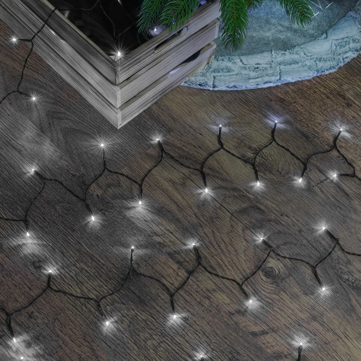 5m Indoor & Outdoor Battery Fairy Lights, White LEDs, Green Cable image 4