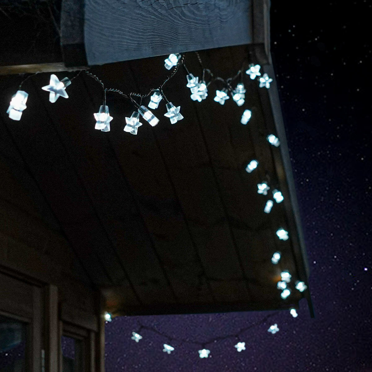 Solar Multi Function Star Fairy Lights, 50 White LEDs, 5m image 3
