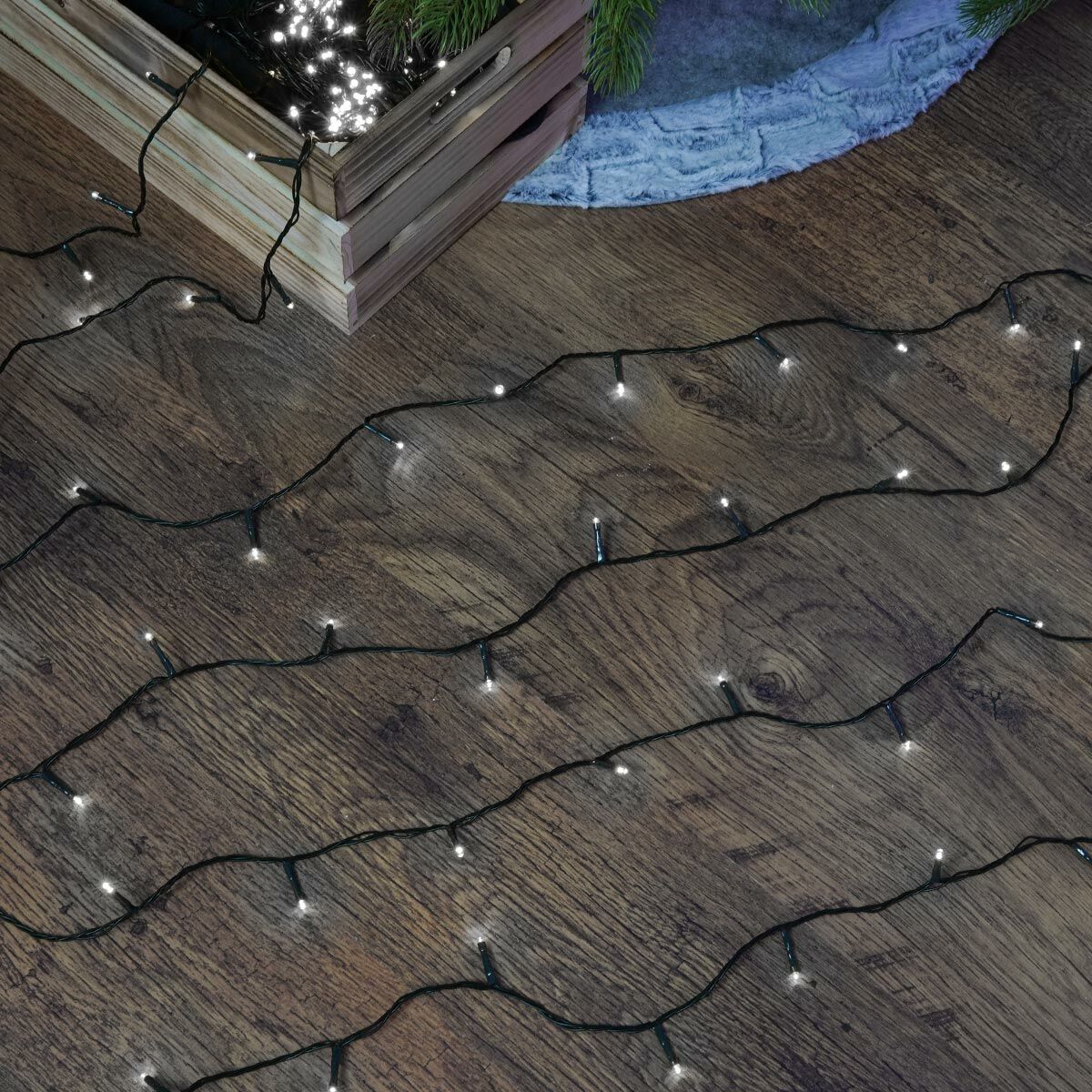 20m Outdoor Battery Fairy Lights, Green Cable image 7