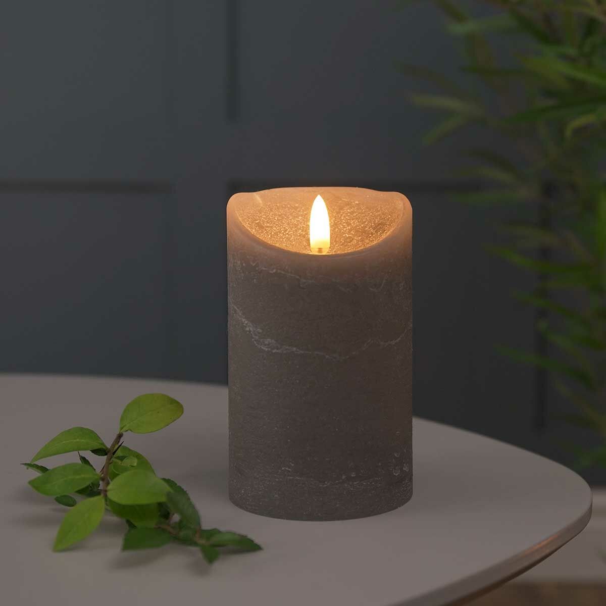 Grey Battery Real Wax Authentic Flame LED Candle, 12.5cm image 8