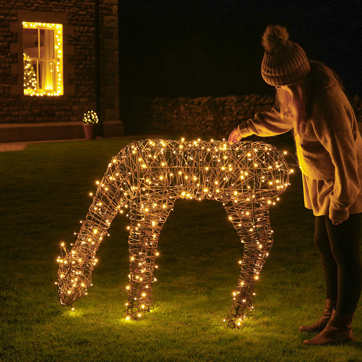 ConnectGo® 1m Outdoor Connectable Brown Doe Reindeer Figure image 1