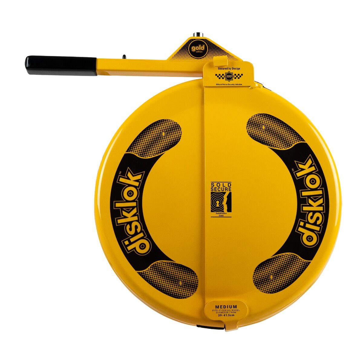 Disklok Gold Edition Medium Yellow Car Steering Wheel Lock image 2