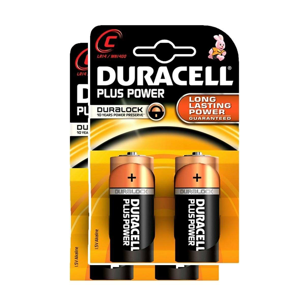 Duracell Alkaline Batteries - C (Type) Pack of 4 image 1
