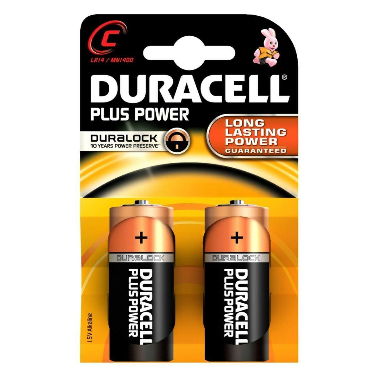 Duracell Alkaline Batteries - C (Type) Pack of 2 image 1