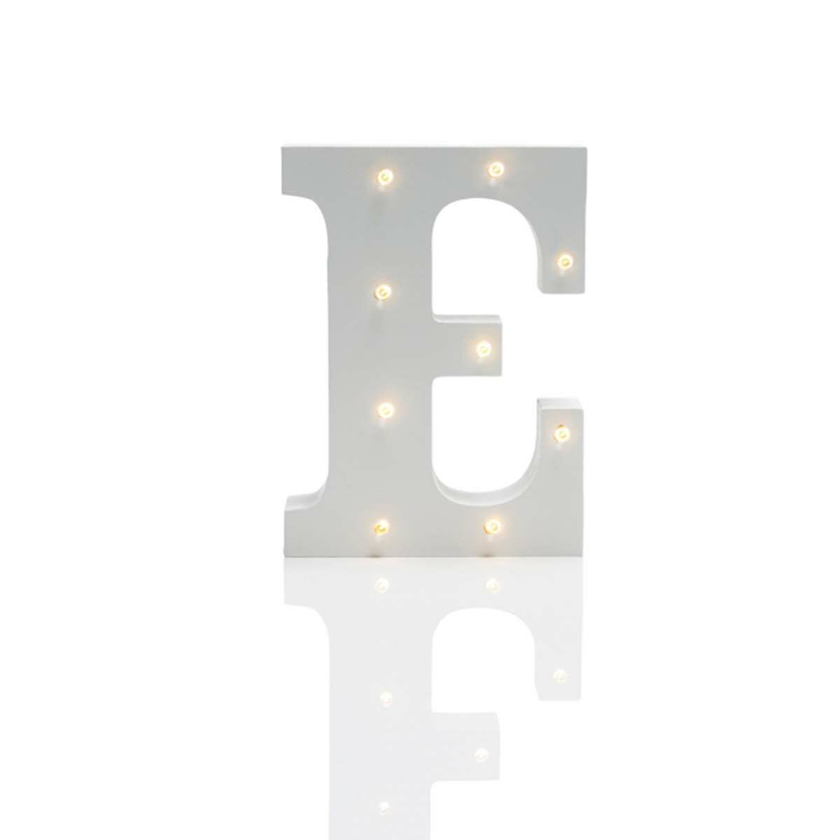 Alphabet 'E' Marquee Battery Light Up Circus Letter, Warm White LEDs, 16cm image 4