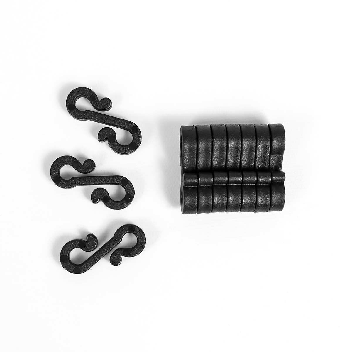 Black 'S' Gutter Hooks for 15 metre Lights, 30 Pack image 3