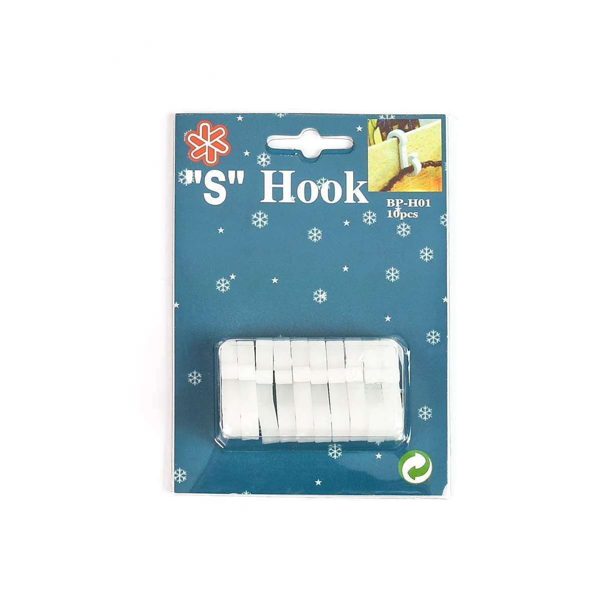 White 'S' Gutter Hooks for 5 metre Lights, 10 Pack image 2