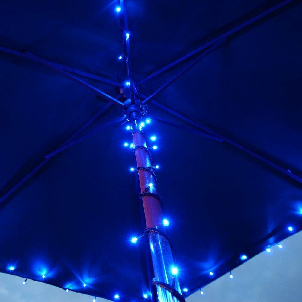 Solar Multi Function Fairy Lights, 100 Blue LEDs, 10m image 5