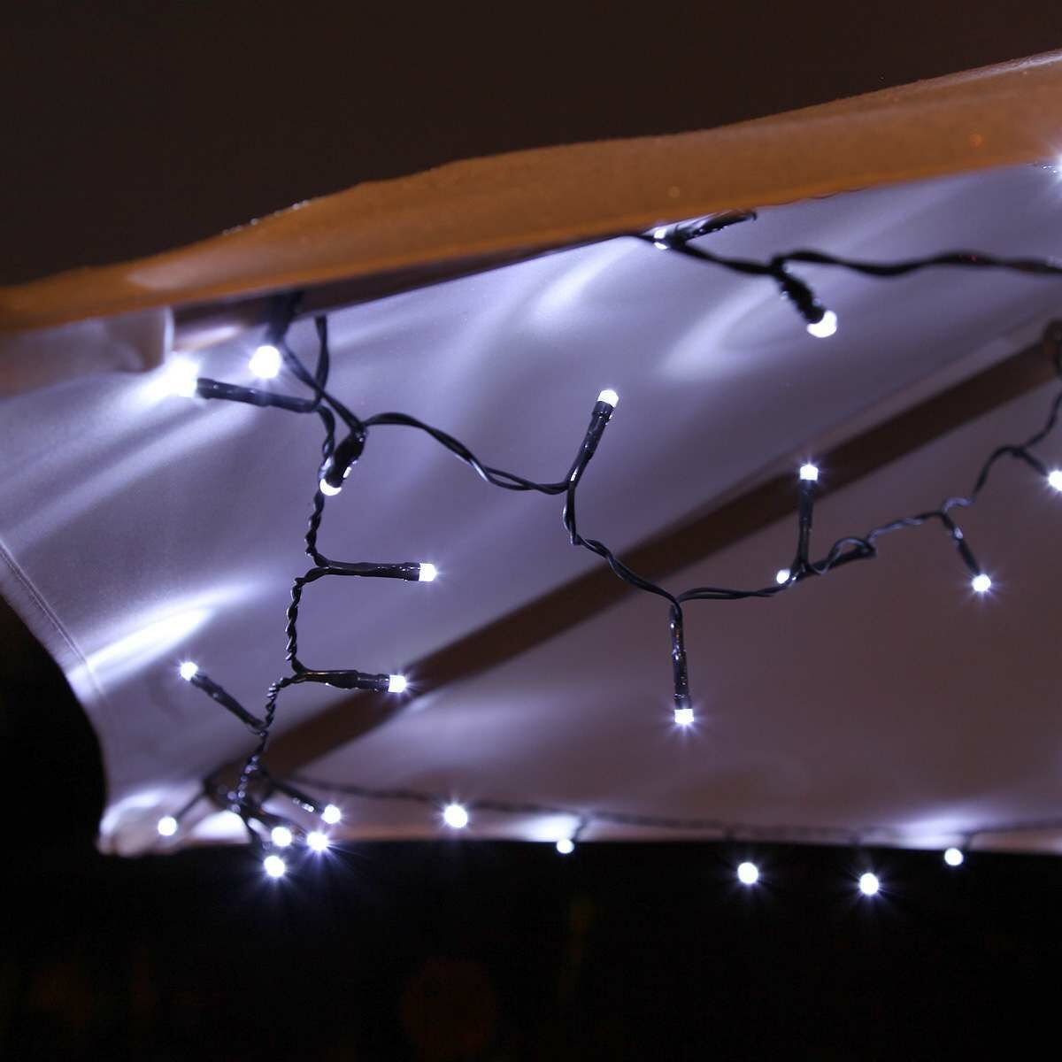 Solar Multi Function Fairy Lights, 100 White LEDs, 10m image 3